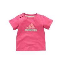 adidas girls logo tee