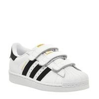 adidas superstar kids 10 2 white black white velcro