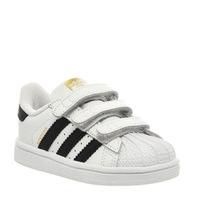 Adidas Superstar Infant 2-9 WHITE BLACK WHITE VELCRO