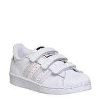 Adidas Superstar Kids 10-2 WHITE METALLIC SILVER WHITE