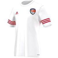 adidas County Carlow GAA Entrada 14 Tee - Youth - White/Red