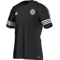 adidas Club Lurgan No.1 Celtic Supporters Entrada 14 Tee - Youth - Black/White