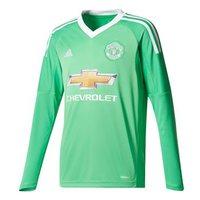 adidas Manchester United FC Official 2017/18 Away Goalkeeper Jersey - Youth - Energy Green/White