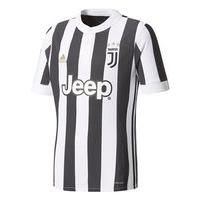 adidas Juventus 2017/18 Home Short Sleeve Jersey - Youth - White/Black
