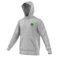 adidas club northern ireland fc core 15 hoodie youth grey
