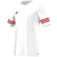 adidas entrada 14 plain tee youth whitered