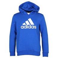 adidas essentials logo hoodie boys bluewhite