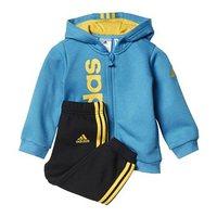 adidas style hooded jogger set boys craft blueeqt yellow