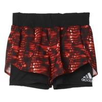 adidas Two-In-One Running Shorts - Girls - Energy/Core Red/Black