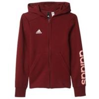 adidas Essentials 3-Stripe Mid Hoodie - Girls - Burgundy/Still Breeze