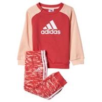 adidas Terry Style Jogger - Girls - Pink/Coral/White