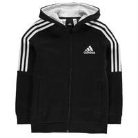 adidas 3s logo full zip hoody junior boys