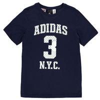 adidas No 3 NYC Tee Shirt Junior