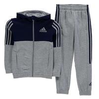 adidas 3 Stripe Jogger Suit Junior Boys