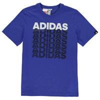 adidas repeated logo tee shirt junior