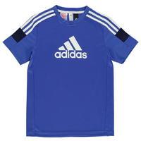 adidas Tri Colour Tee Shirt Junior
