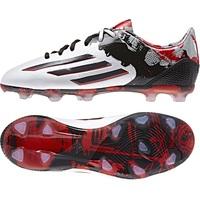 Adidas Messi 10.1 Firm Ground Football Boots - Kids White
