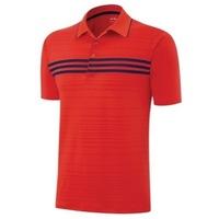 adidas climalite 3 stripes polo shirt hi res redmidnight