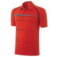 adidas PureMotion Stripe Print Polo Shirt Hi-Res Red/Black/Solar Blue