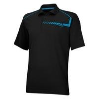 adidas ClimaChill Chest Print Polo Shirt Black/Solar Blue