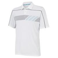 adidas ClimaChill Print Polo Shirt White/Black/Solar Blue