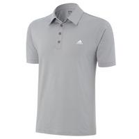 adidas ClimaLite Microstripe Polo Shirt Light Onix/White