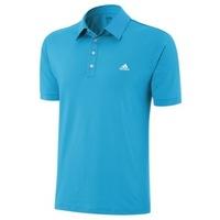 adidas ClimaLite Microstripe Polo Shirt Solar Blue/White