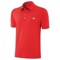 adidas ClimaLite Microstripe Polo Shirt Hi-Res Red/White