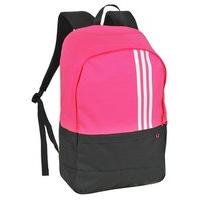 adidas Versatile 3 Stripe Schoolbag/Backpack - Pink/Dark Grey