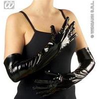 Adult\'s Black Fancy Dress Gloves