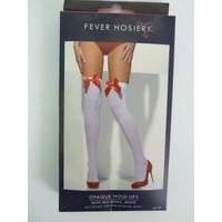 Adult\'s White Opaque Stockings