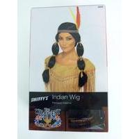 adults indian wig with pigtails