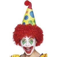 adults fancy dress clown hat wig