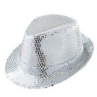 Adult\'s Silver Sequined Hat