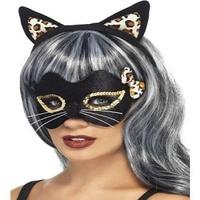 adults sequinned cat eye mask