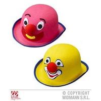 Adult\'s Assorted Felt Clown Bowler Hats