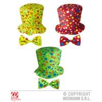 adults clown top hat bow tie