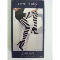 Adult\'s Black White Opaque Tights