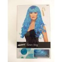 Adult\'s Blue Long Siren Wig