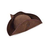 Adult\'s Brown Suede Pirate Tricorn Hat