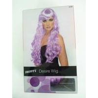 adults lilac long curly wig