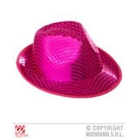 Adult\'s Pink Sequinned Fedora