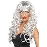 adults white long siren wig