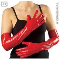 Adult\'s Red Vinyl Gloves
