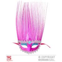Adult\'s Pink Mask With Holographic Crest