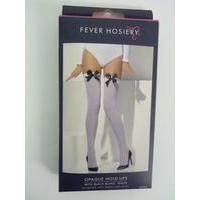 Adult\'s White Opaque Stockings