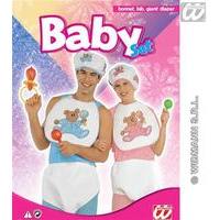 Adult\'s Baby Bonnet, Bib & Diaper Set