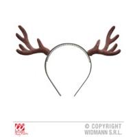 Adult\'s Flocked Reindeer Horns