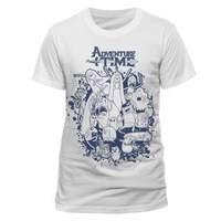 adventure time group splat t shirt white medium