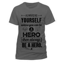 Adventure Time - Always Be Yourself T-shirt Charcoal Ex Ex Large